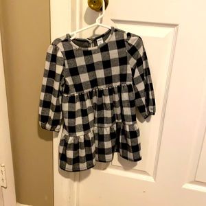 Black and white plaid dress